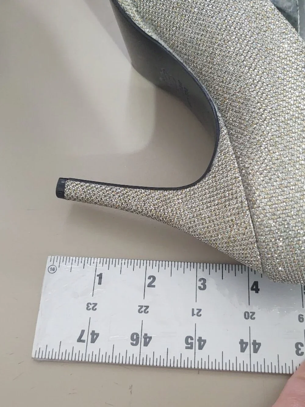 Adrianna Papell Boutique Silver Sparkle Peep Toe Heels 9.5